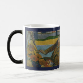 Caneca Mágica Van Gogh Pintando Girassóis por Paul Gauguin