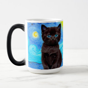 Caneca Mágica Van Gogh Starry Night Black