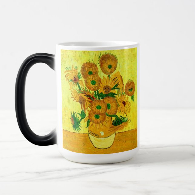 Caneca Mágica Van Gogh Sunflowers (Esquerda)
