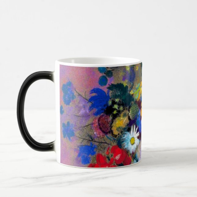 Caneca Mágica Vaso Branco com Flores Odilon Redon (Esquerda)