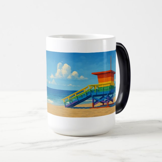 Caneca Mágica Venice Beach Rainbow Lifeguard Stand (Frente Esquerda)