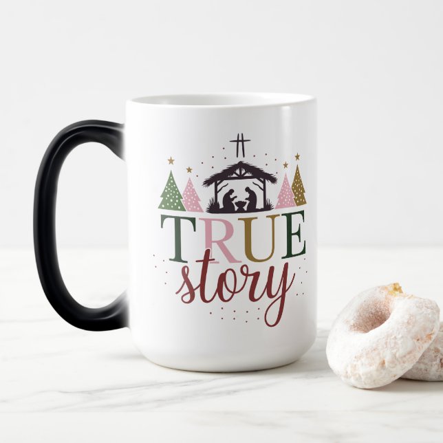 Caneca Mágica Verdadeira Bíblia de Natal da História (Com Donut)