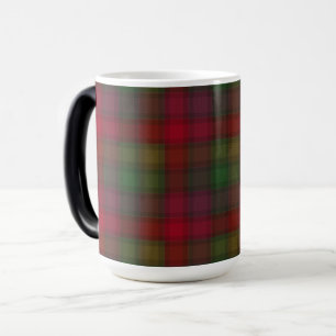 Caneca Mágica Verde e vermelho, xadrez escocês