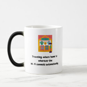 Caneca Mágica Viajando: onde 'casa' está onde quer que a conexão