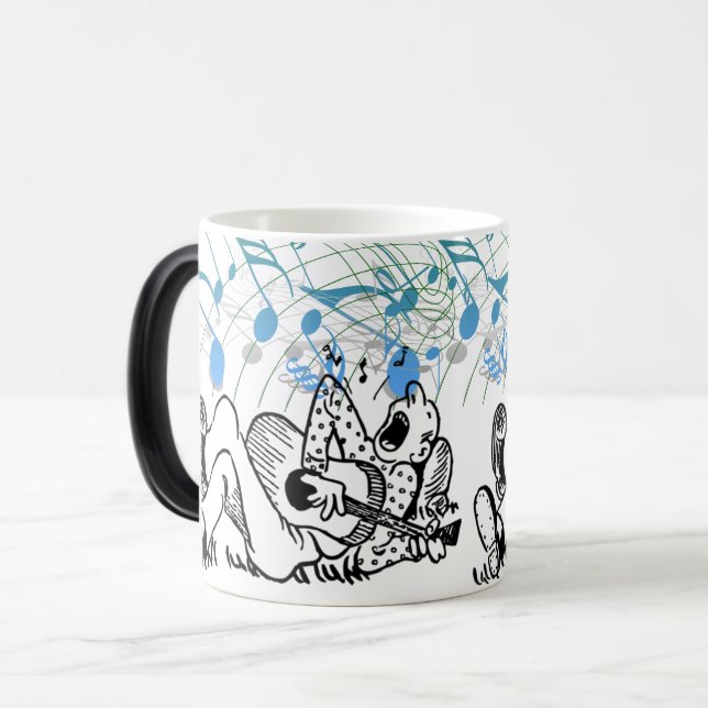 Caneca Mágica Vibes Musicais Cantando E Tocando Violão (Frente Esquerda)