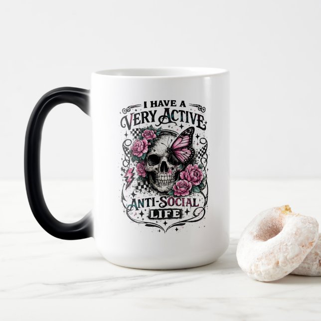 Caneca Mágica Vida Antissocial (Com Donut)