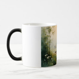 Caneca Mágica Vietnamese Morning Mist Village Watercolor Art