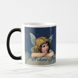 Caneca Mágica Vintage Angel Morphing Mug - Escolha Amor, Alegria