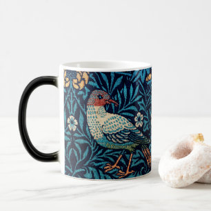 Caneca Mágica Vintage bird William Morris floral art