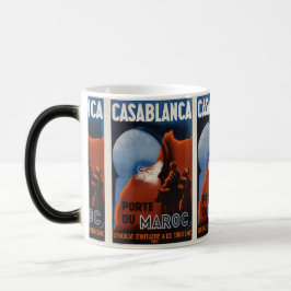 Caneca Mágica Vintage Casablanca: Feriado na Viagem de Marrocos