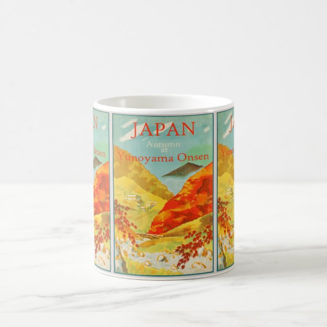 Caneca Mágica Vintage Japão: Viagem clássico da Ásia (Centro)