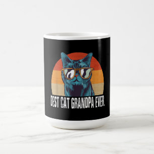 Caneca Mágica Vintage Melhor Gato Avô De 80 Gatos