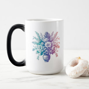 Caneca Mágica Vintage Pastel Colorful Floral Design