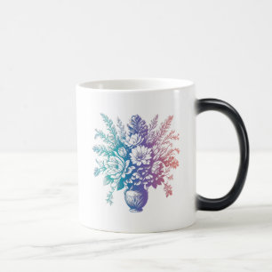 Caneca Mágica Vintage Pastel Colorful Floral Design
