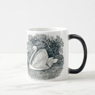 Caneca Mágica Vintage White Swan por Thomas Bewick