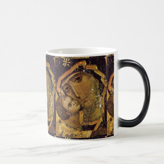 Caneca Mágica Virgem de Kiev Ucrânia Madonna MorphingMug Closeup (Direita)