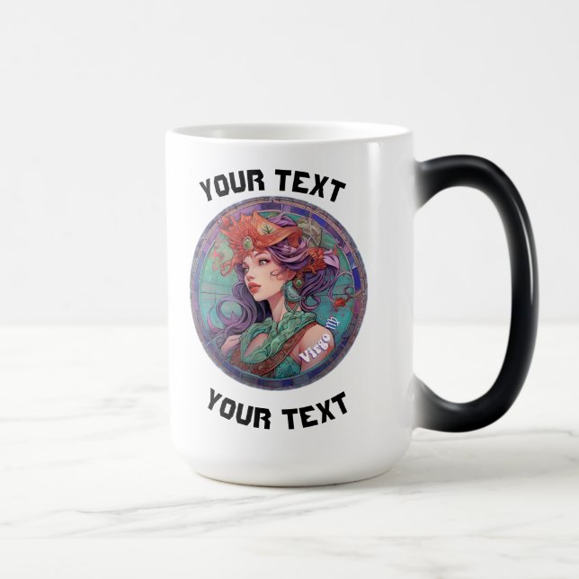 Caneca Mágica Virgo Personalizado Zodiac (Direita)