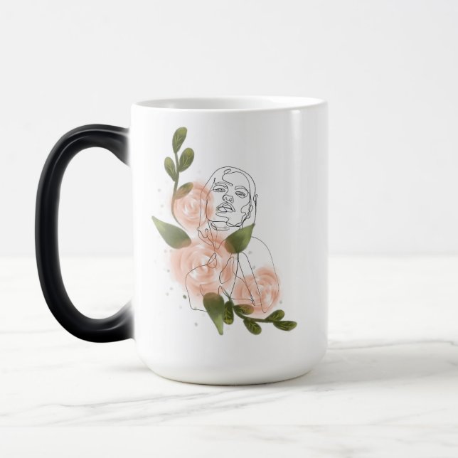 Caneca Mágica Visage floral minimal – roses douces (Esquerda)