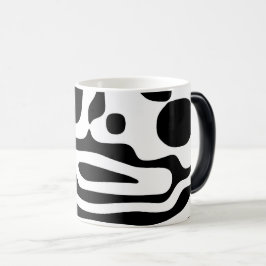 Caneca Mágica Vise Grip: Abstrato preto e branco