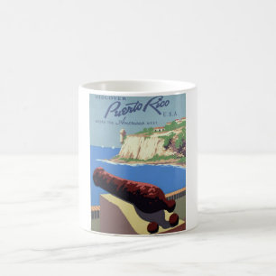 Caneca Mágica Visite a Fortaleza de El Morro, Porto Rico, Velho