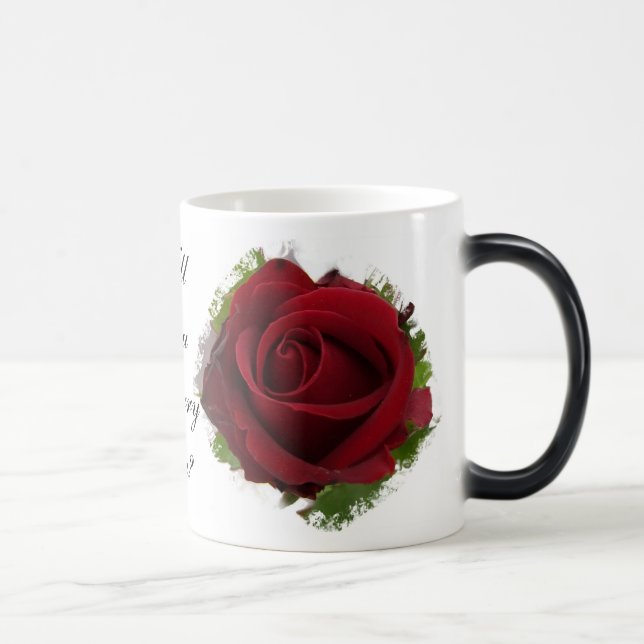 Caneca Mágica Você Me Casado Morphing Mug Rosa vermelha? (Direita)
