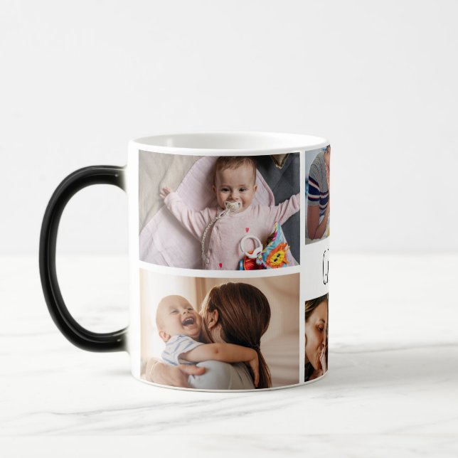 Caneca Mágica Vovô, Nós Te Amo Foto Collage Magic Mug (Esquerda)