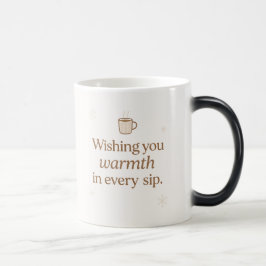 Caneca Mágica Warm Wishes | Minimalist Christmas Quote Mug