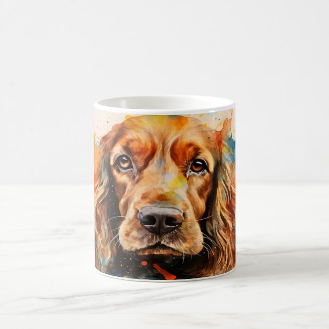 Caneca Mágica Watercolor Dog Mug Wrap (Centro)
