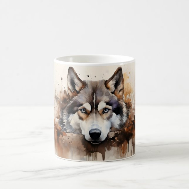 Caneca Mágica Watercolor Dog Mug Wrap (Centro)