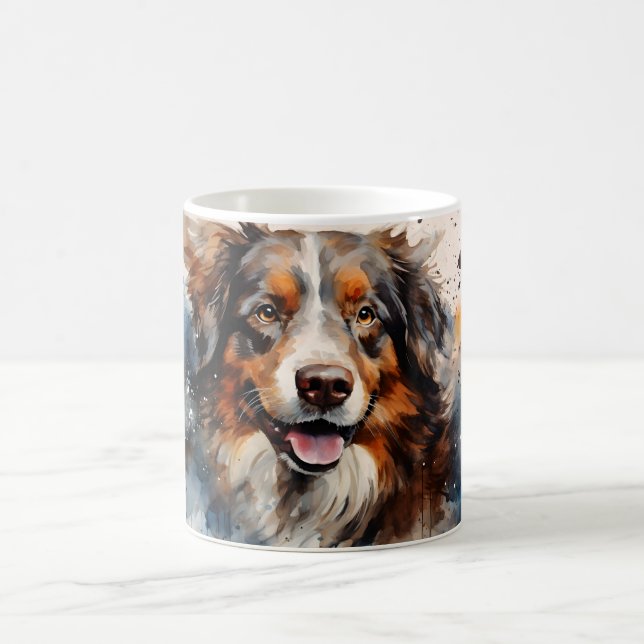 Caneca Mágica Watercolor Dog Mug Wrap (Centro)