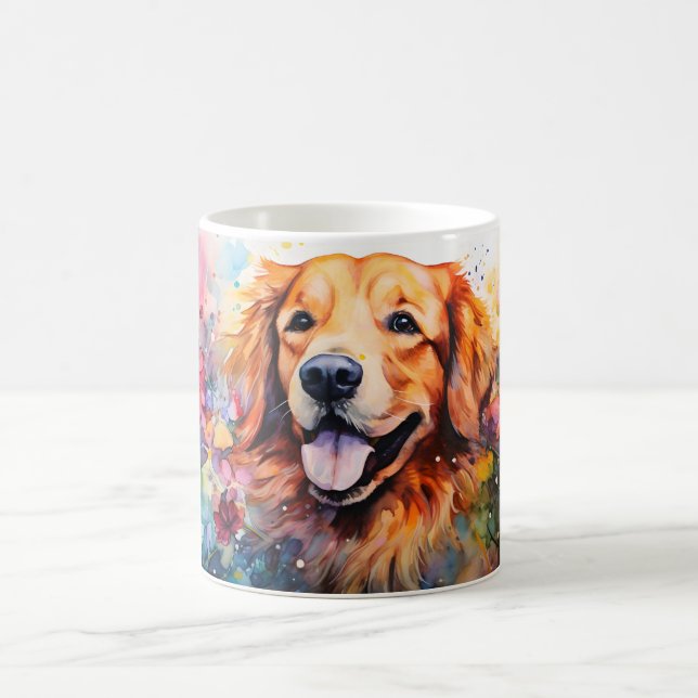 Caneca Mágica Watercolor Dog Mug Wrap (Centro)