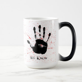 Caneca Mágica we know mug, color changing mug with hand