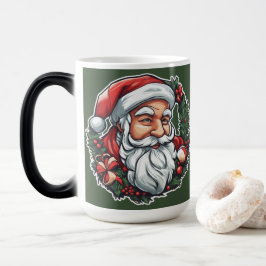 Caneca Mágica Weihnachtsmannkopf mit Kranz -