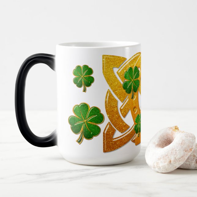 Caneca Mágica Whimsey de 3D divertido irlandês (Com Donut)