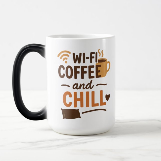 Caneca Mágica Wi-Fi, Café e Enchimento (Esquerda)