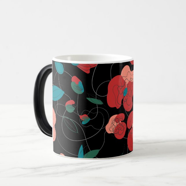 Caneca Mágica Wildflower Wonderland | Fluxos estilizados (Frente Esquerda)