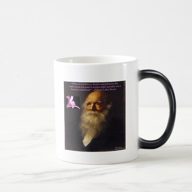 Caneca Mágica William Cullen Bryant Flower Poem (Direita)