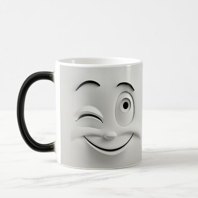 Caneca Mágica Winking Cartoon Face 3D (Esquerda)