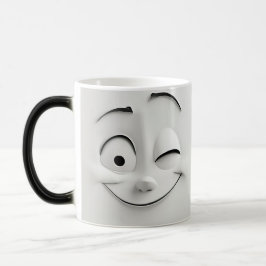 Caneca Mágica Winking Cartoon Face 3D