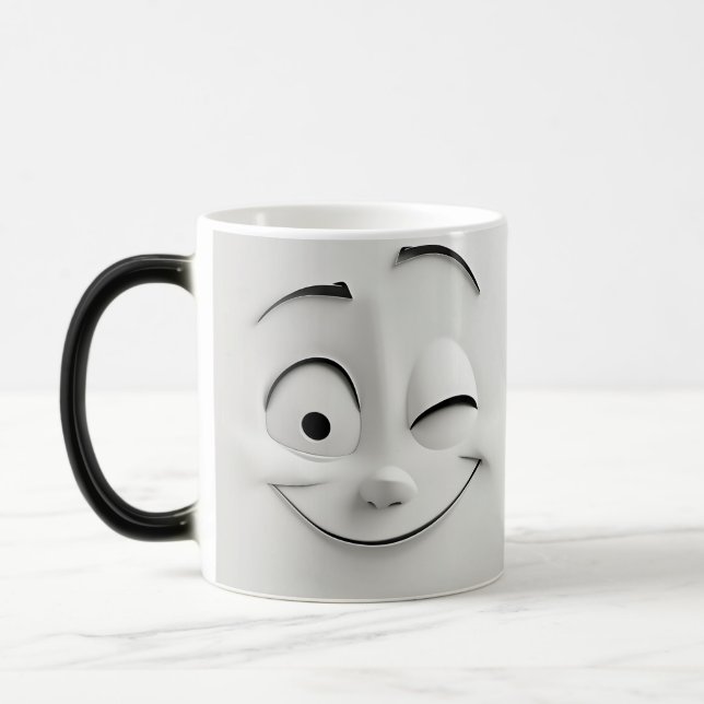 Caneca Mágica Winking Cartoon Face 3D (Esquerda)