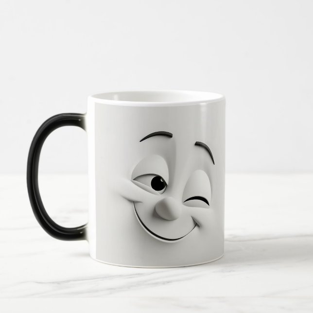 Caneca Mágica Winking Cartoon Face 3D (Esquerda)