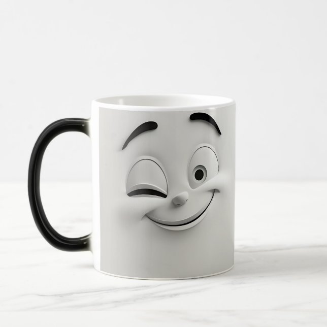 Caneca Mágica Winking Cartoon Face 3D (Esquerda)