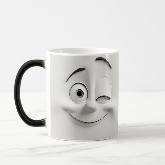 Caneca Mágica Winking Cartoon Face 3D (Esquerda)