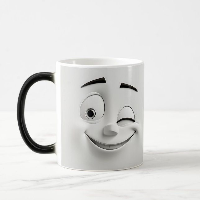 Caneca Mágica Winking Cartoon Face 3D (Esquerda)