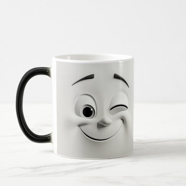 Caneca Mágica Winking Cartoon Face 3D (Esquerda)