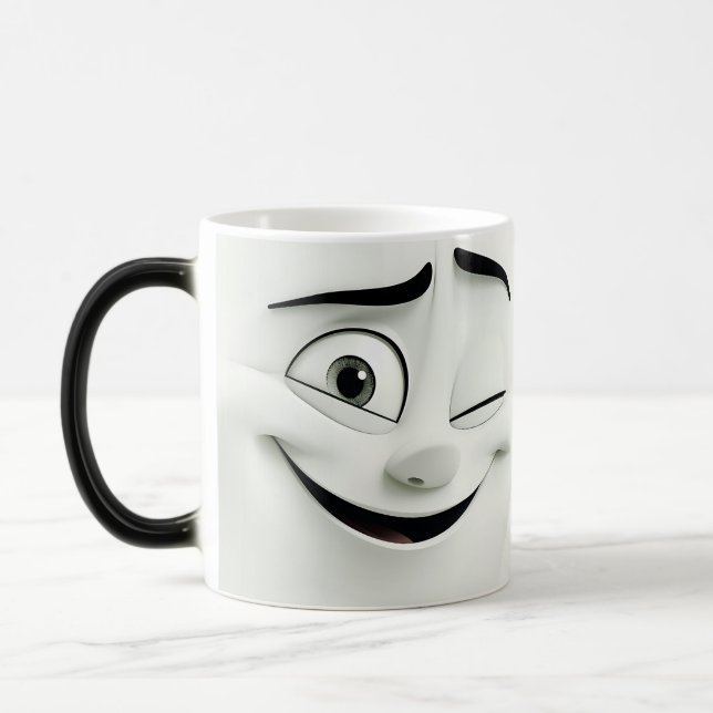 Caneca Mágica Winking Cartoon Face 3D (Esquerda)