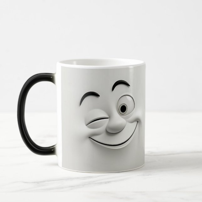 Caneca Mágica Winking Cartoon Face 3D (Esquerda)