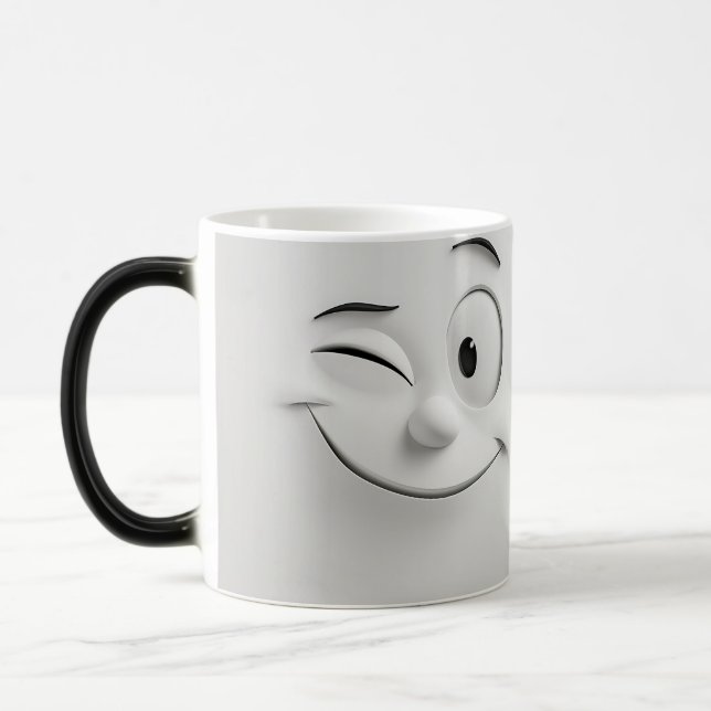Caneca Mágica Winking Cartoon Face 3D (Esquerda)