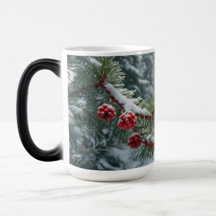 Caneca Mágica Wonderland Mug Evergreen Pine & Red Berries