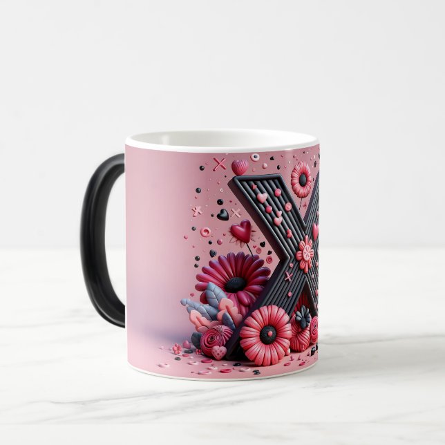 Caneca Mágica X Valentine Alphabet 3D (Frente Esquerda)